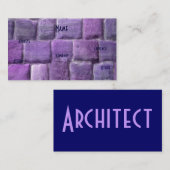 Carte De Visite Architecte Purple Sandstone (Devant / Derrière)