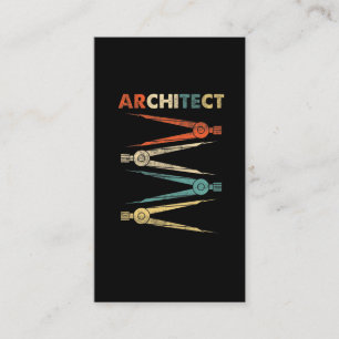 Carte De Visite Architecte rétro de construction d'étudiants en