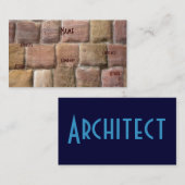 Carte De Visite Architecte Sandstone Blue (Devant / Derrière)