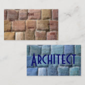 Carte De Visite Architecte Sandstone Blue I (Devant / Derrière)