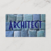 Carte De Visite Architecte Sandstone Blue I (Dos)