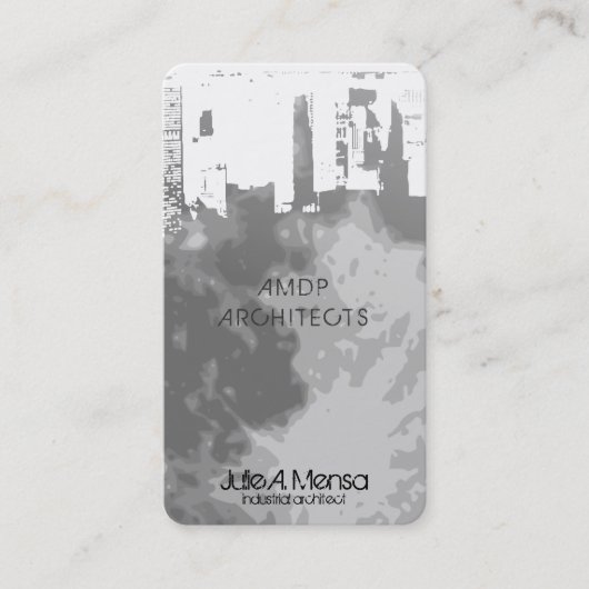 Carte De Visite Architecte Upside Downtown Moonscape (Devant)