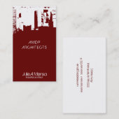 Carte De Visite Architecte Upside Downtown Skyline (Devant / Derrière)