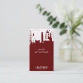 Carte De Visite Architecte Upside Downtown Skyline (Debout devant)