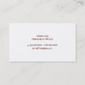 Carte De Visite Architecte Upside Downtown Skyline (Dos)