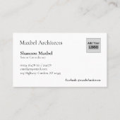 Carte De Visite Architectes de bâtiments modernes Immobilier (Dos)