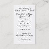 Carte De Visite Architectes d'entrepreneurs de paysage (Dos)