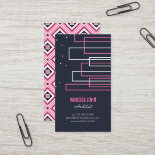 Carte De Visite   architectes simple de roses indien de l'horizon