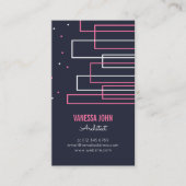 Carte De Visite | architectes simple de roses indien de l'horizon (Devant)