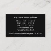 CARTE DE VISITE ARCHITECTES STRUCTURE PARFAITE (Dos)