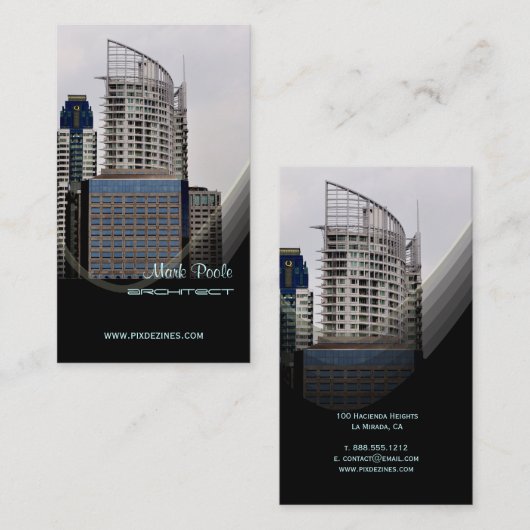 Carte De Visite Architectes stylisés PixDezines (Devant / Derrière)