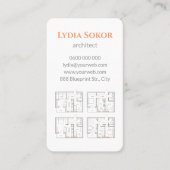 Carte de visite Architector avec plans (Devant)