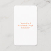 Carte de visite Architector avec plans (Dos)