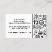 Carte De Visite Architectural Blueprint Engineer Motif (Dos)