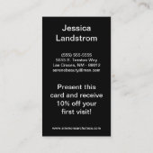 Carte de visite architectural noir de croquis de (Dos)