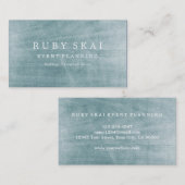 Carte de visite architectural texturé en argent bl (Devant / Derrière)