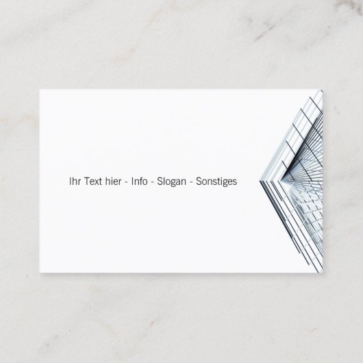 Carte De Visite architecture (Dos)