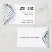 Carte De Visite architecture (Devant / Derrière)