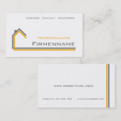 Carte De Visite architecture architecture architecturale (Devant / Derrière)