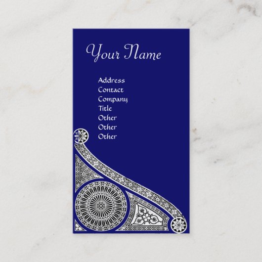 Carte De Visite Architecture ARCHITECTURE RENAISSANCE, Bleu, Blanc (Devant)