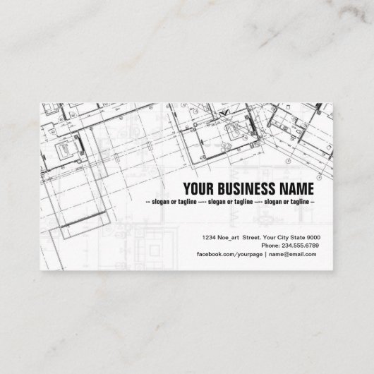 Carte De Visite Architecture arrière - plan (Dos)