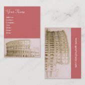 Carte De Visite Architecture classique de COLOSSEUM, Sepia rose de (Devant / Derrière)
