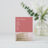 Carte De Visite Architecture classique de COLOSSEUM, Sepia rose de (Debout devant)