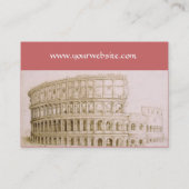 Carte De Visite Architecture classique de COLOSSEUM, Sepia rose de (Dos)