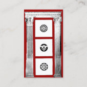Carte De Visite Architecture classique de la porte de RENAISSANCE, (Dos)