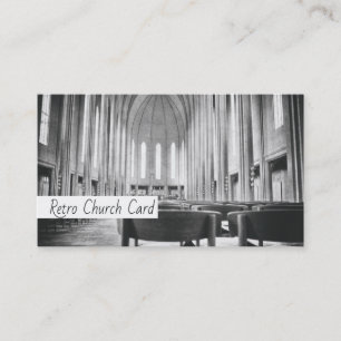Carte De Visite Architecture de l'église Religion monochrome rétro