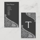 Carte De Visite ARCHITECTURE DE RENAISSANCE / Monogramme d'archite (Devant / Derrière)