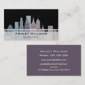 Carte De Visite Architecture dynamique de gratte-ciel de ville (Devant / Derrière)