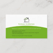 Carte De Visite Architecture | Eco Home Architect (Dos)