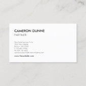 Carte De Visite Architecture géométrique Gris Noir & Bleu (Dos)