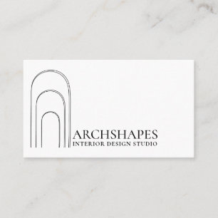 Carte De Visite Architecture Geometry Designer intérieur blanc