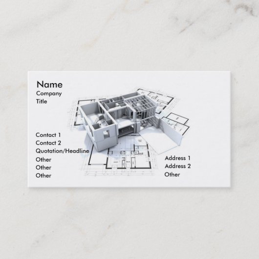 Carte De Visite Architecture moderne (Devant)