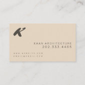 Carte De Visite Architecture Moderne, Architectes, Conception (Dos)