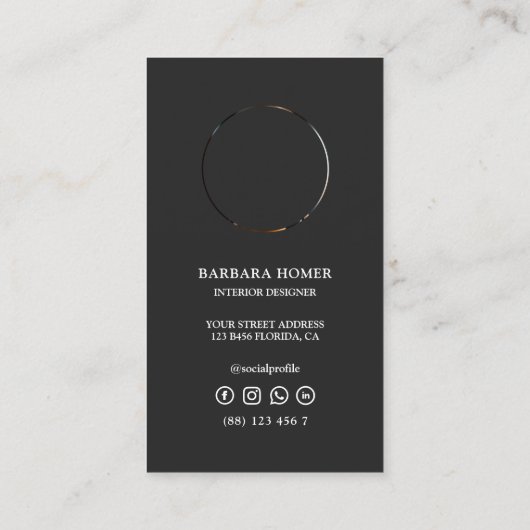 Carte De Visite Architecture moderne de design intérieur Lotus (Dos)