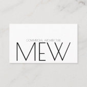 Carte De Visite Architecture moderne minimaliste (Dos)