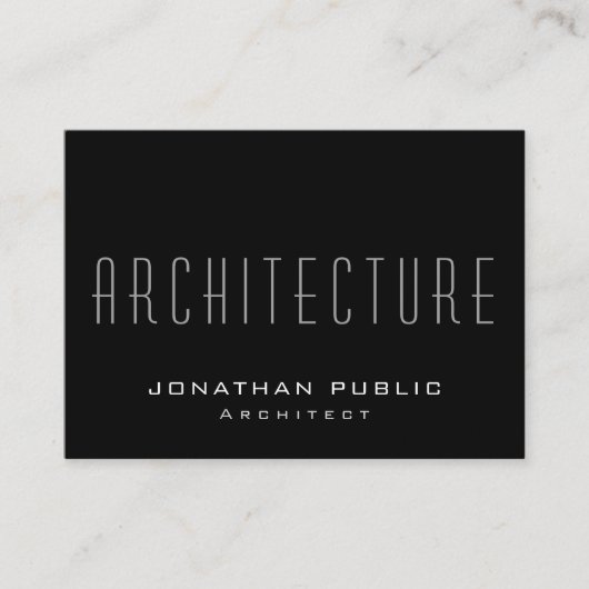 Carte De Visite Architecture moderne Modèle Élégant Architecte Hau (Devant)