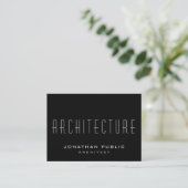 Carte De Visite Architecture moderne Modèle Élégant Architecte Hau (Debout devant)