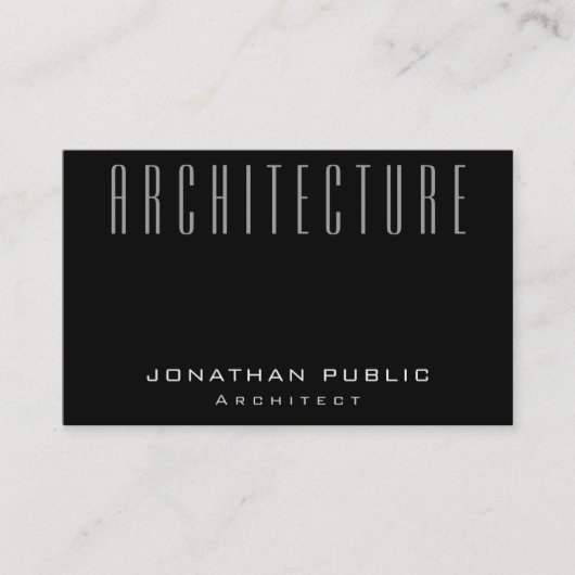 Carte De Visite Architecture moderne Plain Architect Architecture  (Devant)