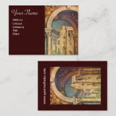 Carte De Visite ARCHITECTURE RENAISSANCE, Architecte Brown Jaune (Devant / Derrière)
