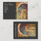 Carte De Visite ARCHITECTURE RENAISSANCE Architecte gris jaune (Devant / Derrière)