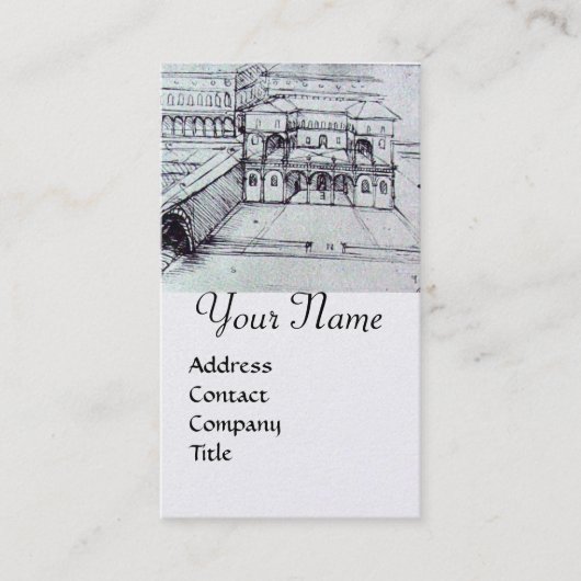 CARTE DE VISITE ARCHITECTURE RENAISSANCE, ARCHITECTE, INGÉNIEUR, A (Devant)