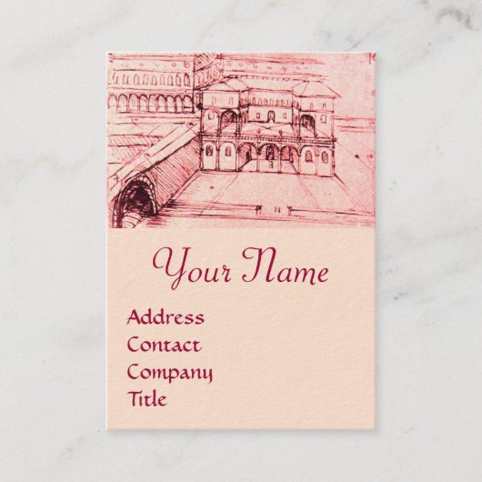 CARTE DE VISITE ARCHITECTURE RENAISSANCE, ARCHITECTE, INGÉNIEUR, R (Devant)