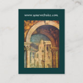 Carte De Visite ARCHITECTURE RENAISSANCE Architecte Vert Jaune (Dos)