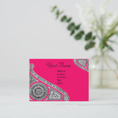 Carte De Visite ARCHITECTURE RENAISSANCE Monogramme 2 rose (Debout devant)