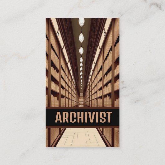 Carte De Visite Archiviste bibliothécaire des archives (Devant)