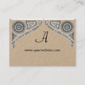 Carte De Visite ARCITECTURE DE RENAISSANCE MONOGRAM Papier Kraft n (Dos)